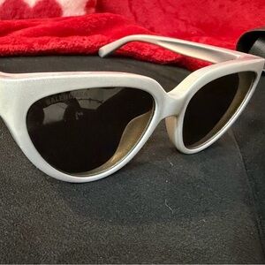 Balenciaga Metallic Silver Sunglasses
